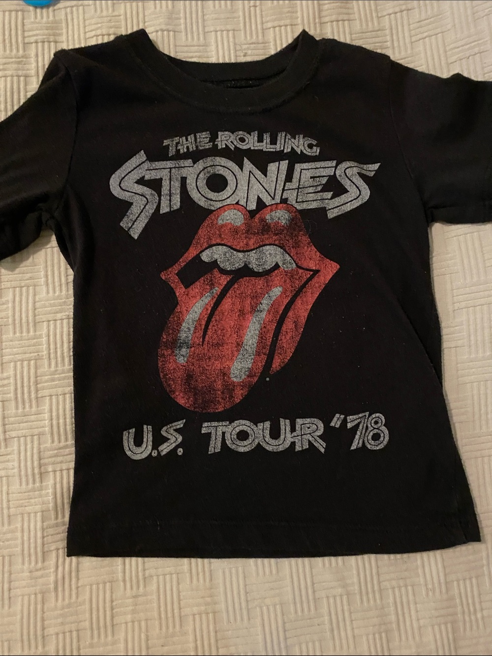 The Rolling Stones Kids Black Graphic Tee - U.S. Tour '78 size 3t